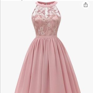 Blush pink cocktail dress